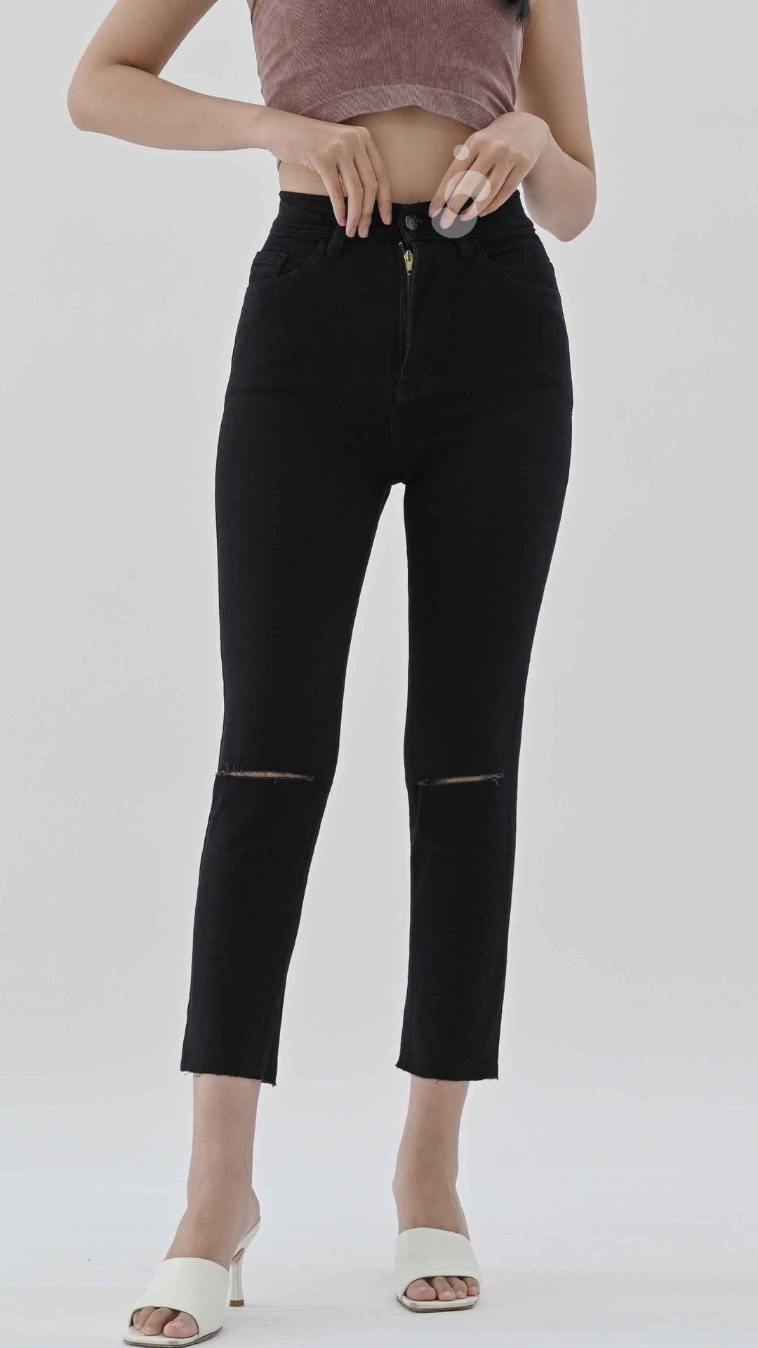 Helia Skinny Ripped Highwaist