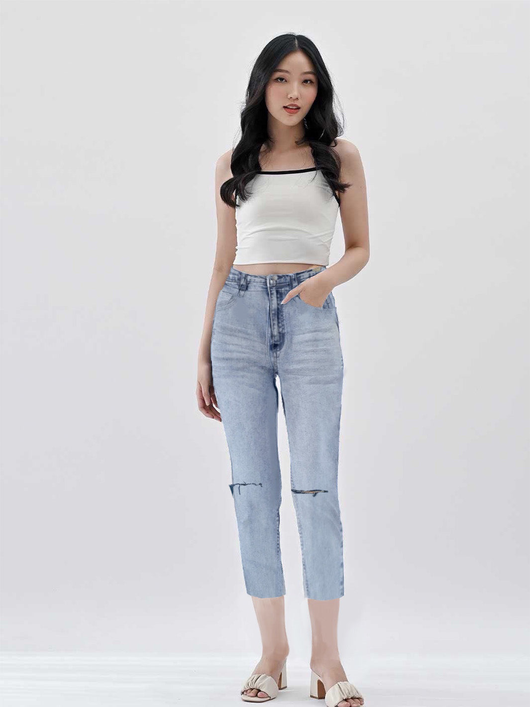 Helia Skinny Ripped Highwaist